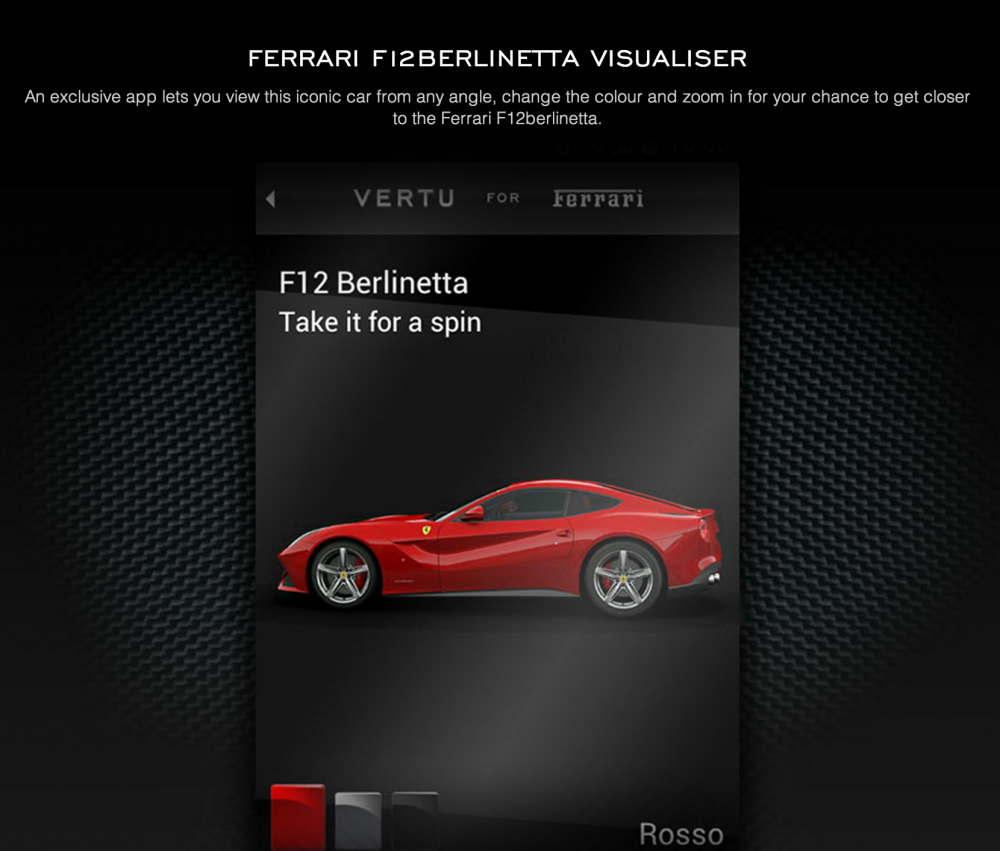 Vertu Ferrari Ti Limited Edition - Inspired by the Ferrari F12 Berlinetta