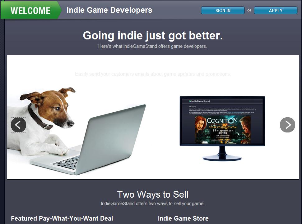 IndieGameStand Launches Dedicated Storefront for Indie Games!