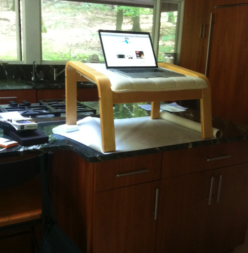 The Ikea Ottoman Standing Desk- DIY For $39