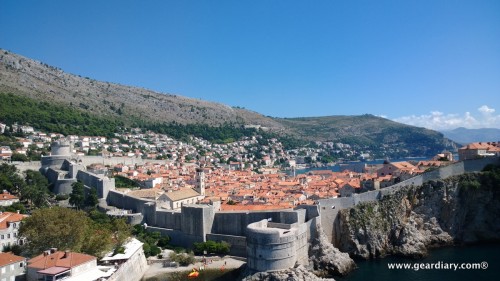 The walls of Old Town Dubrovnik; that's Fort Bokar in the front.