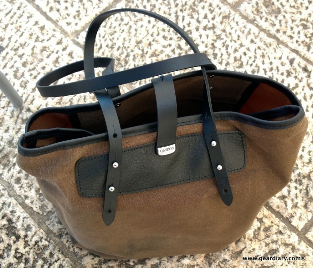 Oberon Design Waxed Canvas and Leather Everyday Tote