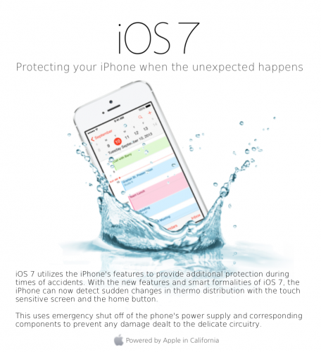 iOS 7 Doesn't Make Your Phone Waterproof