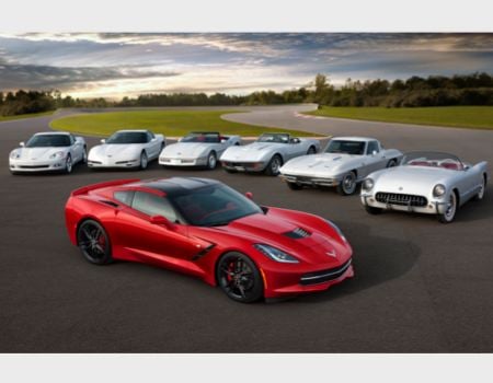 Seven generations of Corvette/Image courtesy Chevrolet