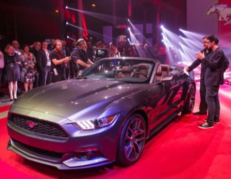 2015 Ford Mustang Convertible reveal in Sydney