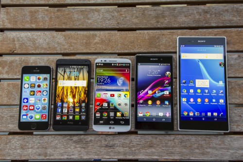 iPhone 5S, HTC One, LG G2, Xperia Z1, Xperia Z Ultra