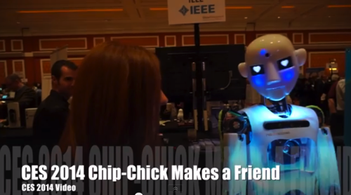 Chip-Chick and a Robot Share a CES 2014 Moment