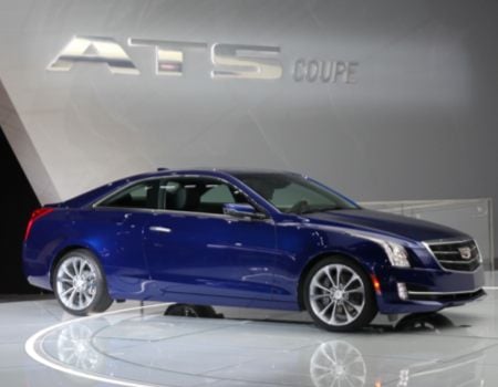 Cadillac debuted its new ATS Coupe that also premiered the new Cadillac logo