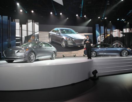 Hyundai hosted the world premiere of its 2015 Genesis sedan