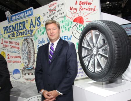 Not all debuts were from automakers; Michelin showed its new Premier A/S tire line