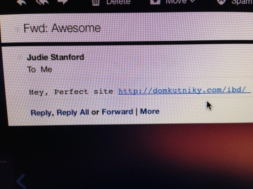 email from judie stanford that isn't from judie stanford