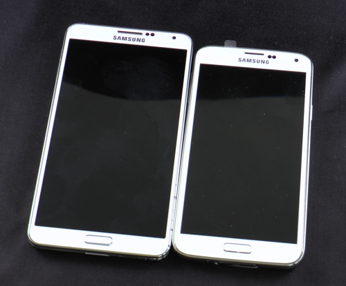 Samsung Galaxy S5, Galaxy Note 3 and Galaxy Note 8.0 Size Comparison
