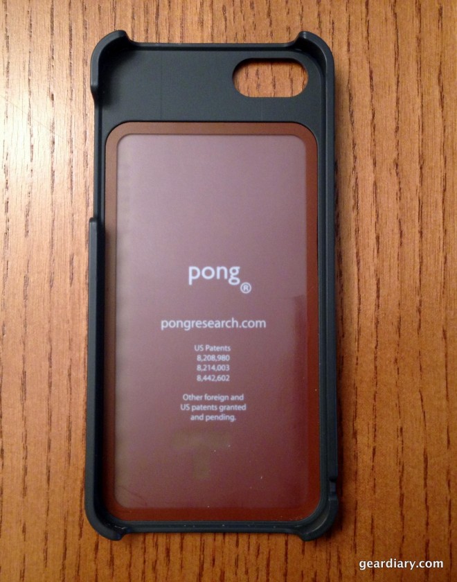 The inside of the Pong Case.