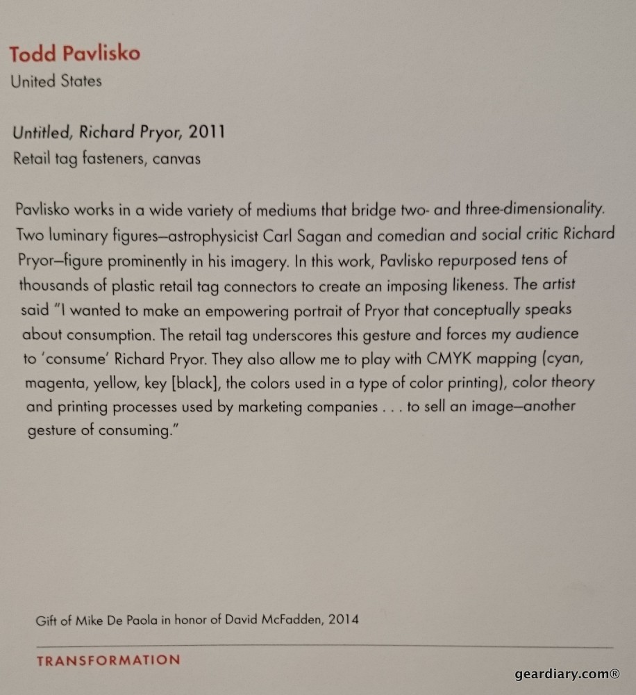 Todd Pavlisko's Richard Pryor Portrait Made of Hang Tags