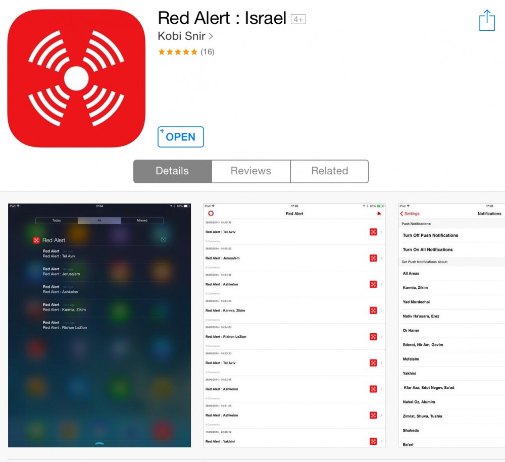 Red Alert Israel: There's Even An App for Incoming Missles