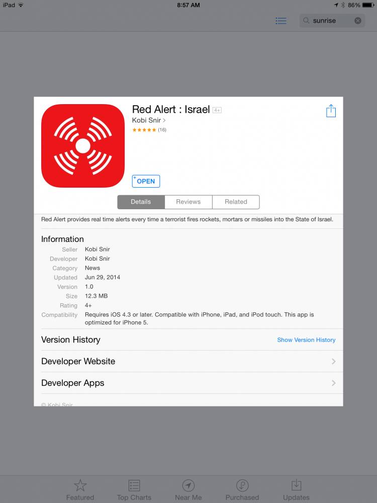 Red Alert Israel: There's Even An App for Incoming Missles