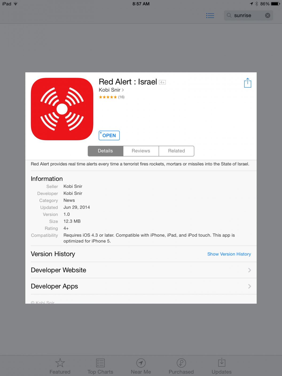 Red Alert Israel: There's Even An App for Incoming Missles