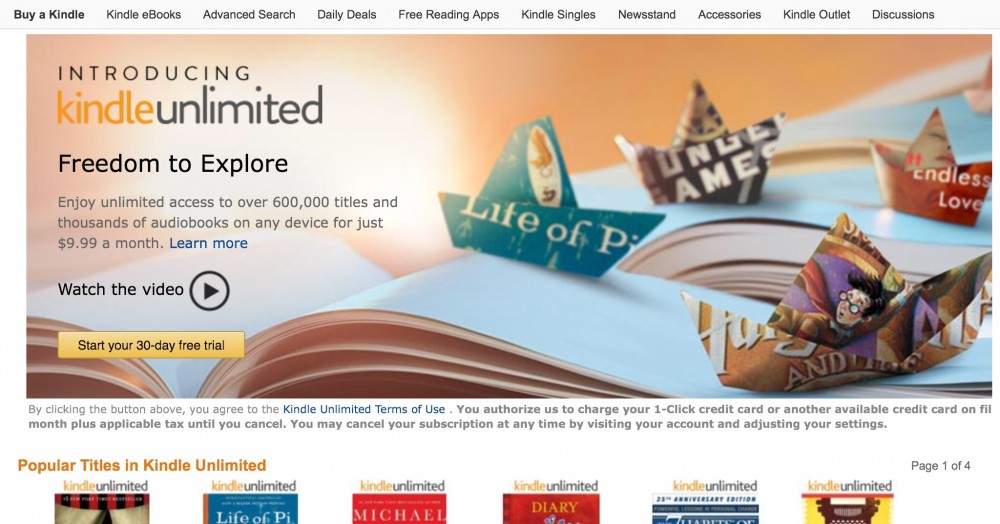 Amazon Announces Kindle Unlimited