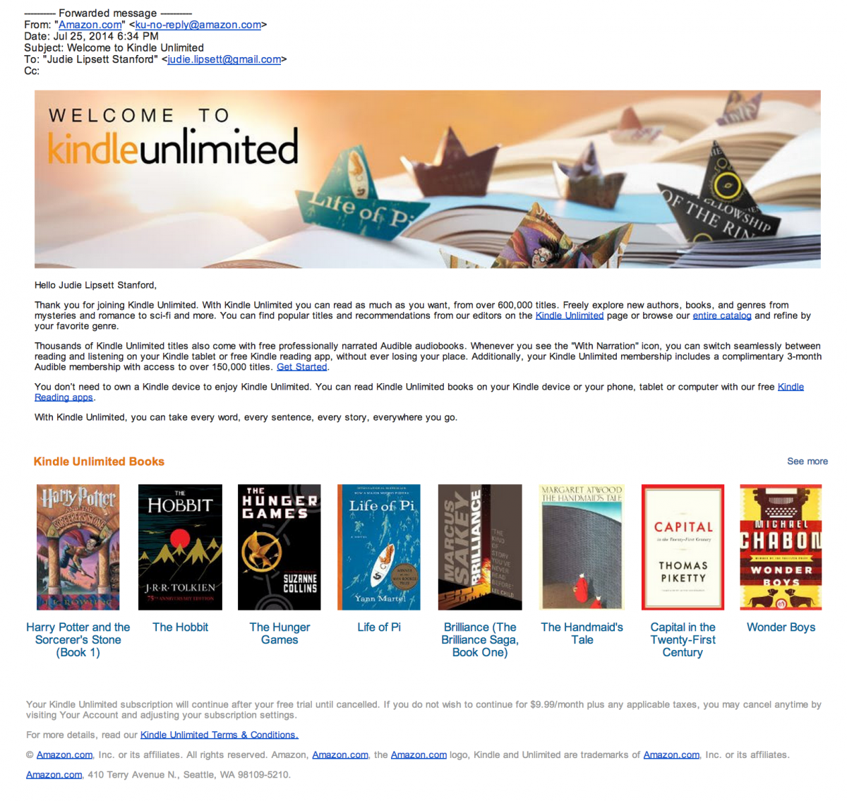 amazon kindle unlimited trial