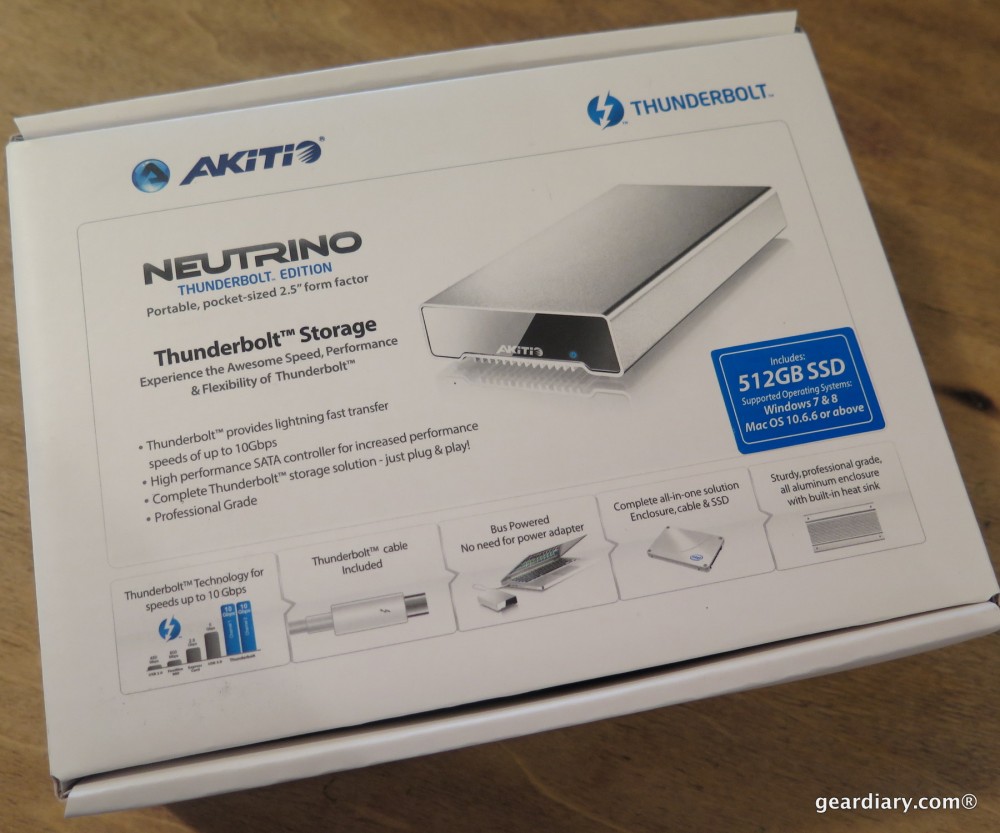 AKiTiO Neutrino Thunderbolt Edition 512GB SSD Portable Drive Review