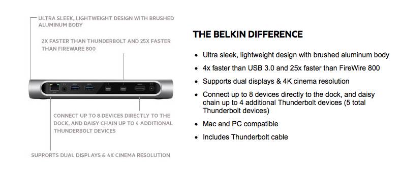 Belkin Thunderbolt 2 Express Dock HD Puts Your Laptop on Your Desktop 3 Belkin Thunderbolt 2 Express Dock HD Puts Your Laptop on Your Desktop