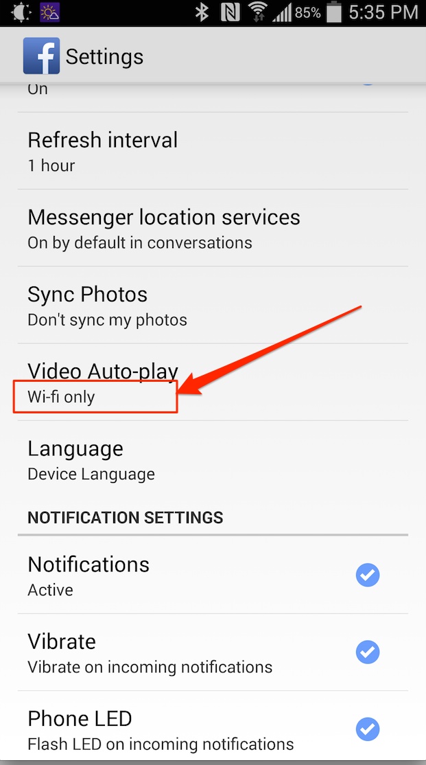 Shut Off Facebook Autoplay To Save Mobile Data