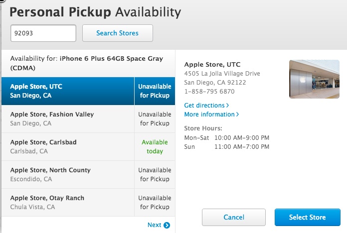 Skip The iPhone 6 Wait - Order Online and Pick Up at the Apple Store