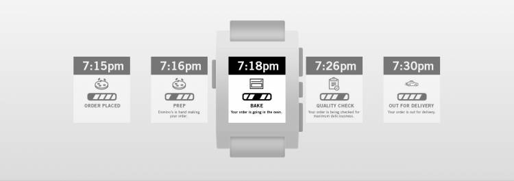 Track your Domino's Pizza Order from Your Pebble Watch