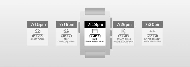 Track your Domino's Pizza Order from Your Pebble Watch