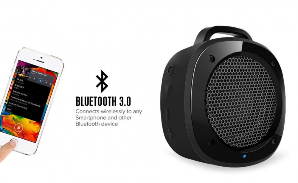 Divoom Airbeat-10 Water-Resistant Bicycle and Shower Bluetooth Speaker