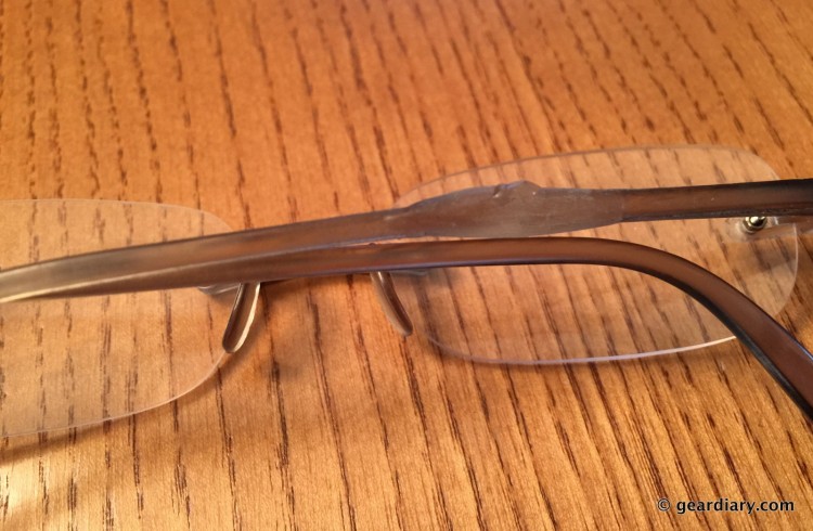 Bondic was used to repair a broken glasses arm.