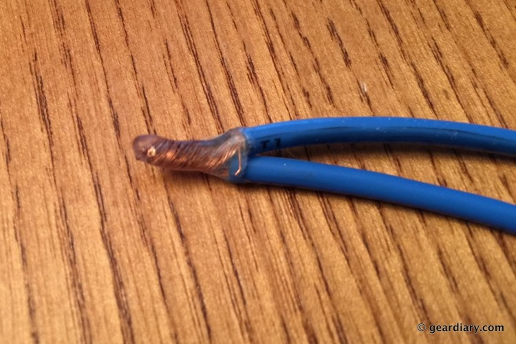 Bondic was used to insulate and connect two wires.