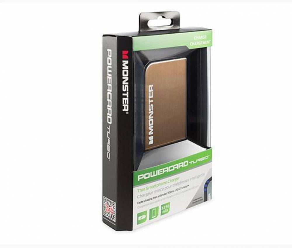 Monster Mobile PowerCard Turbo Portable External Battery