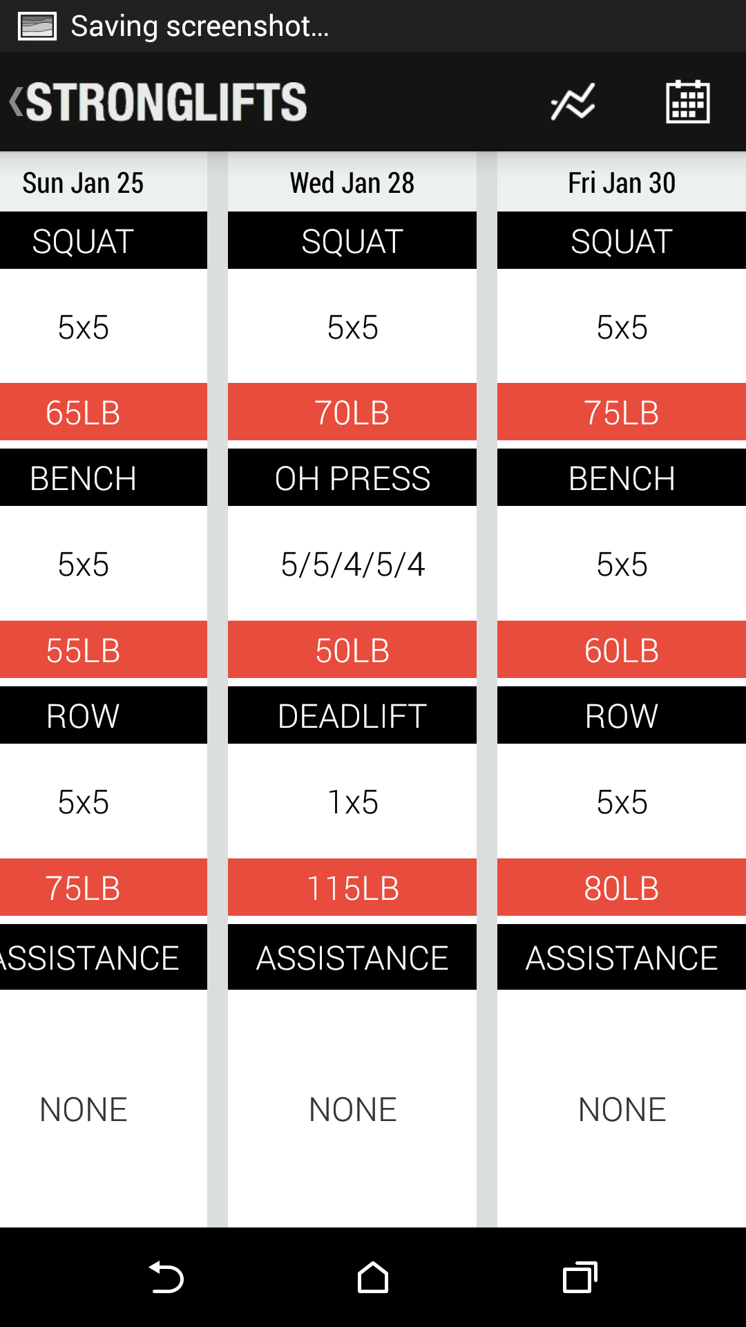 stronglifts 5x5 calculator