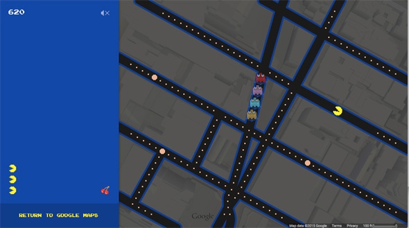 Google Maps Attempts to Bring Back 80's Nostalgia with PacMan