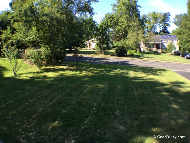 Wide-angle photo of my front yard