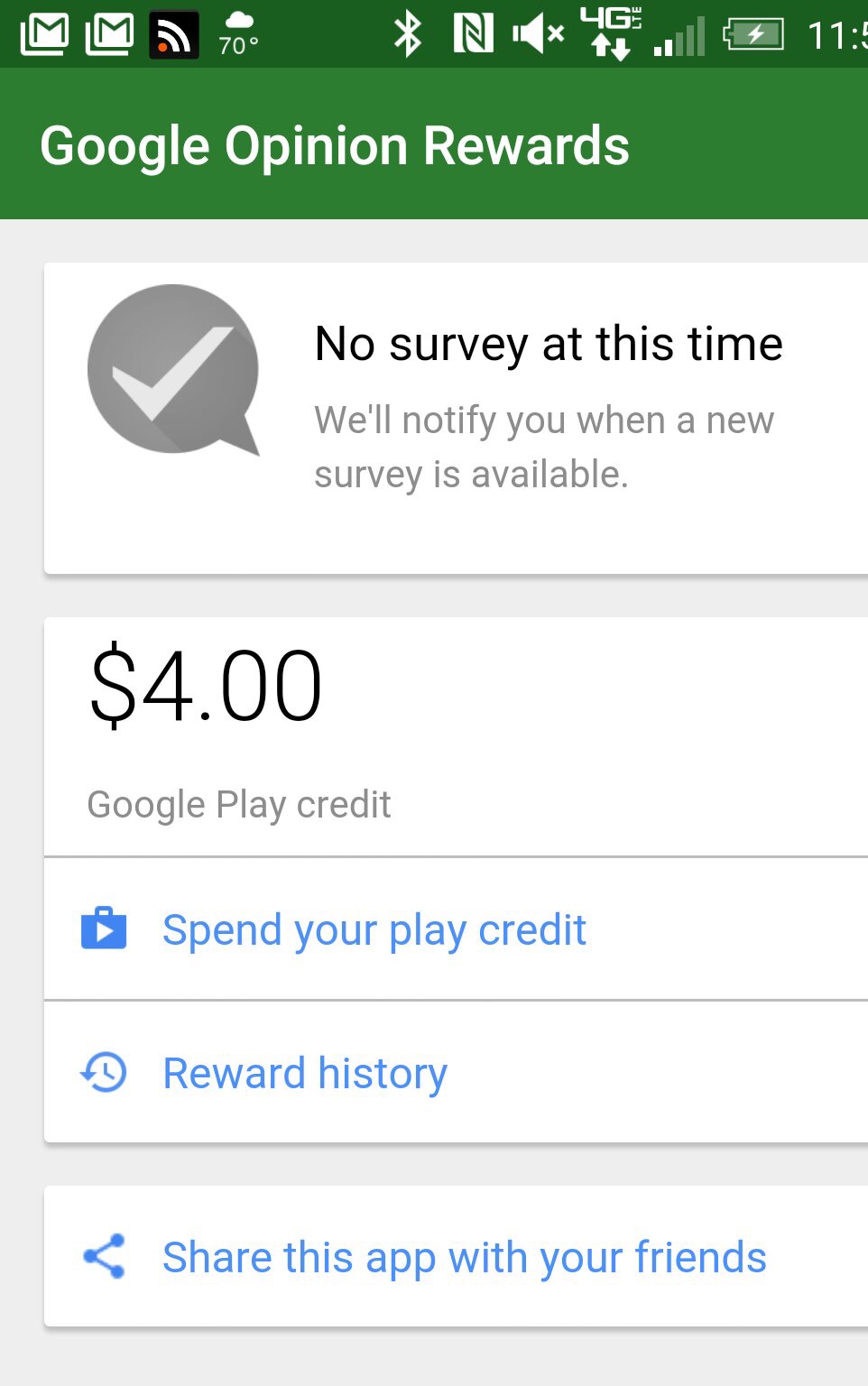 google opinion rewards lets you get