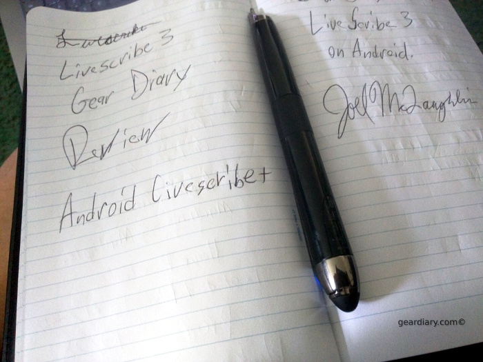 LiveScribe 3 from an Android User's Perspective