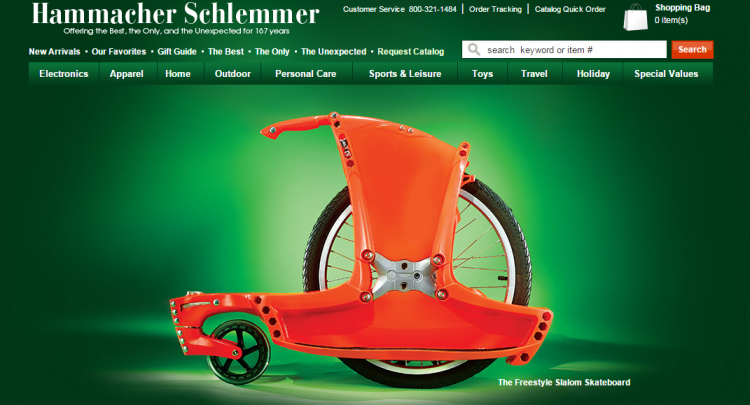 Browsing the Hammacher Schlemmer Catalog