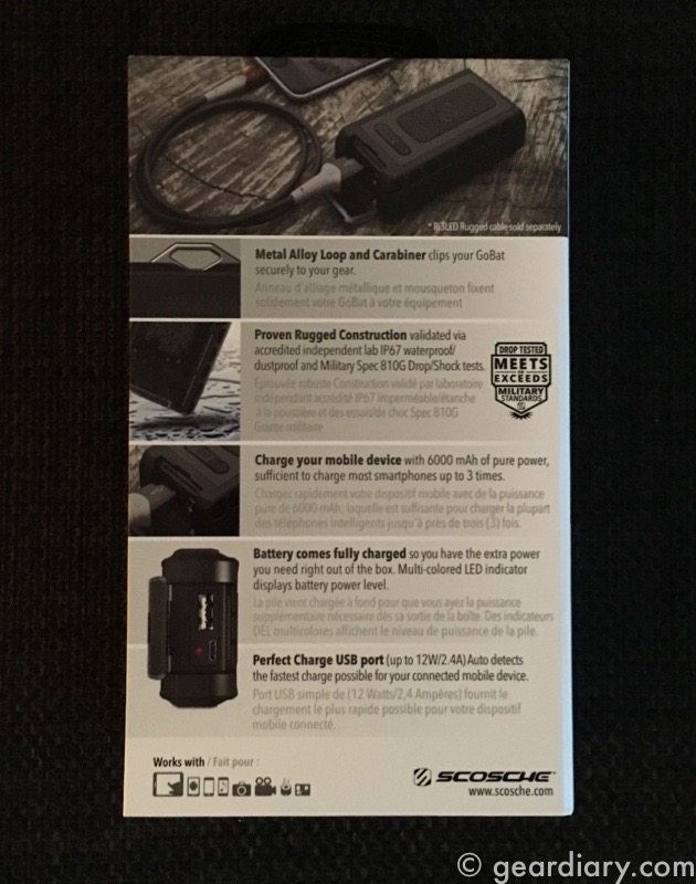 Scosche goBAT 6000 Rugged Portable Backup Battery Is Ruggedly Powerful