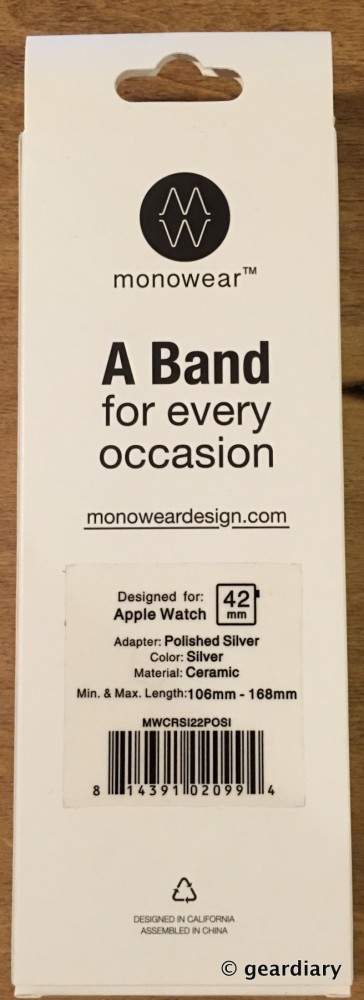 The Monowear Silver Ceramic Apple Watch Strap: Unexpected Femininity