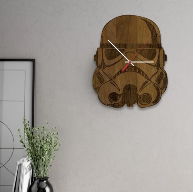 Make Every Minute a Star Wars Minute with these Laser Engraved Wood Clocks!