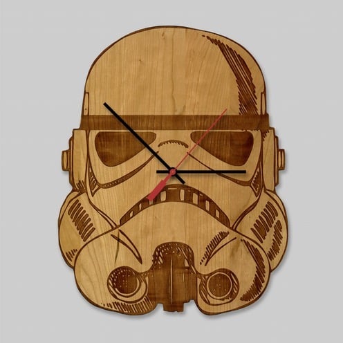 Make Every Minute a Star Wars Minute with these Laser Engraved Wood Clocks!