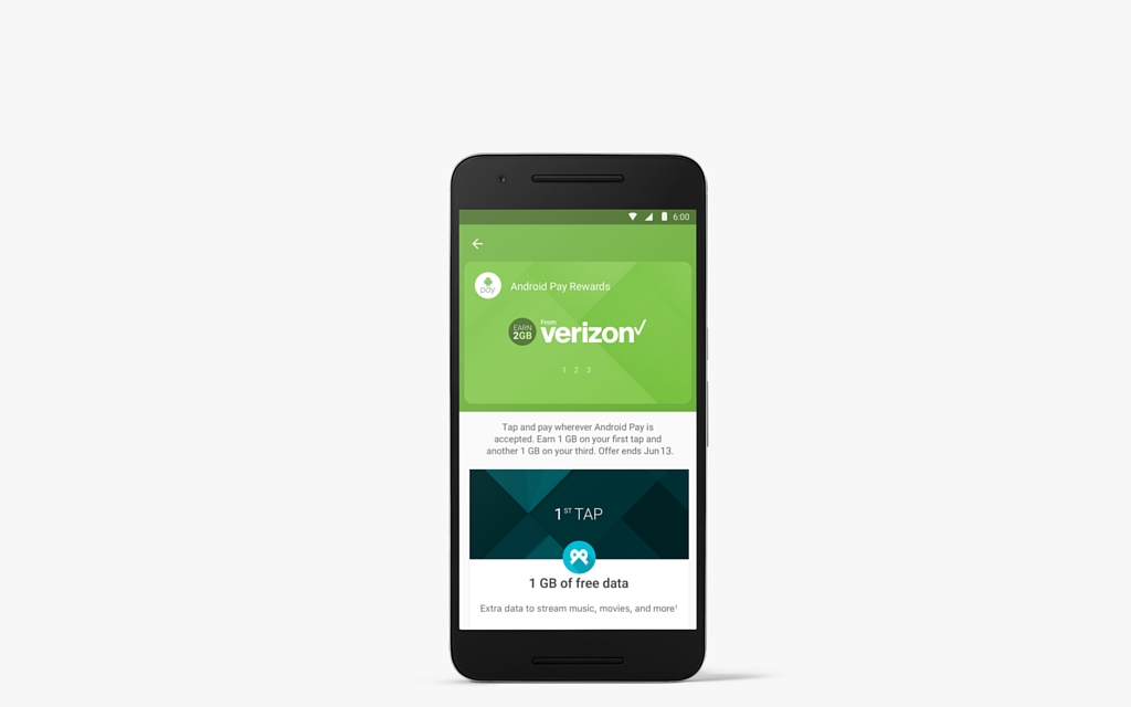 Verizon Wireless Android Users Can Get 2GB Free for Using Android Pay!