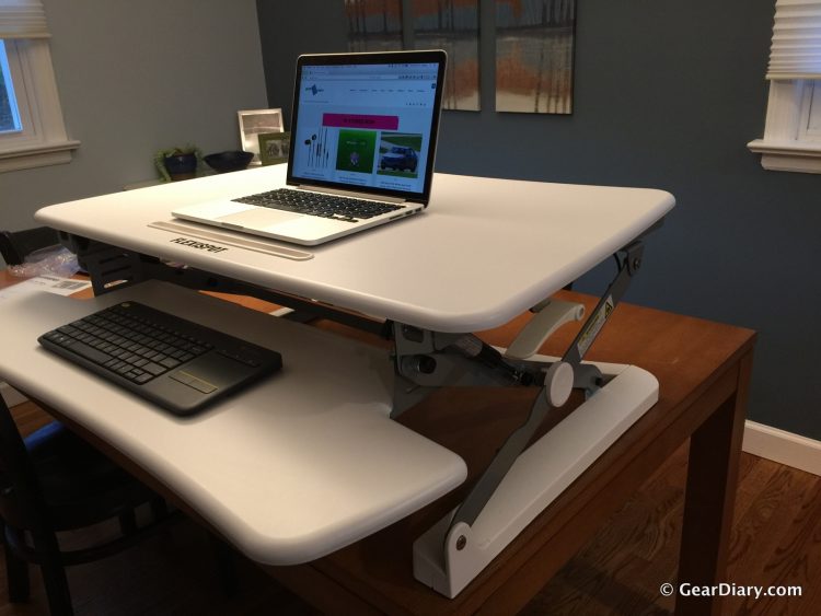 The FlexiSpot Sit-Stand Desktop WorkstationReview: It Is an Office Revelation! 12 FlexiSpot Sit-Stand Desktop Workstation all set up