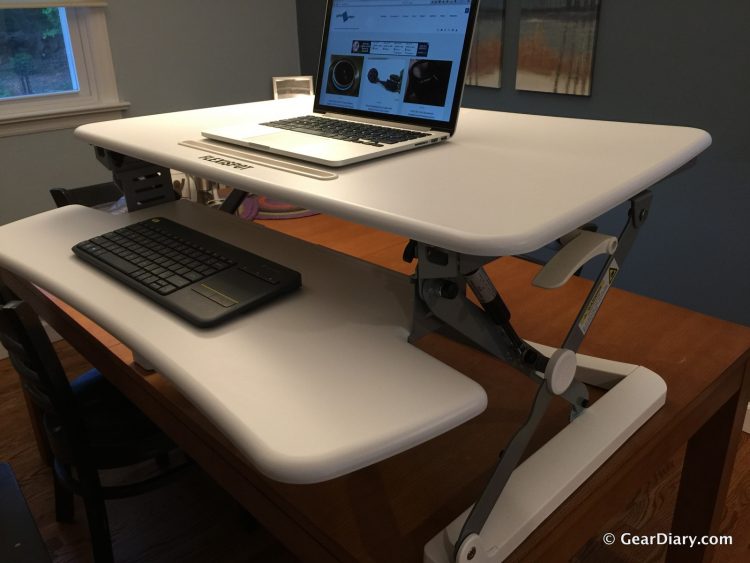 The FlexiSpot Sit-Stand Desktop WorkstationReview: It Is an Office Revelation! 13 FlexiSpot Sit-Stand Desktop Workstation all set up
