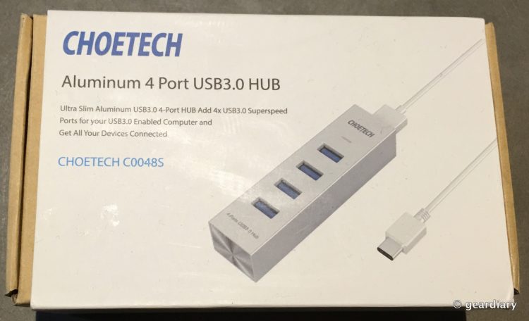 Choetech Aluminum 4 Port USB C Hub
