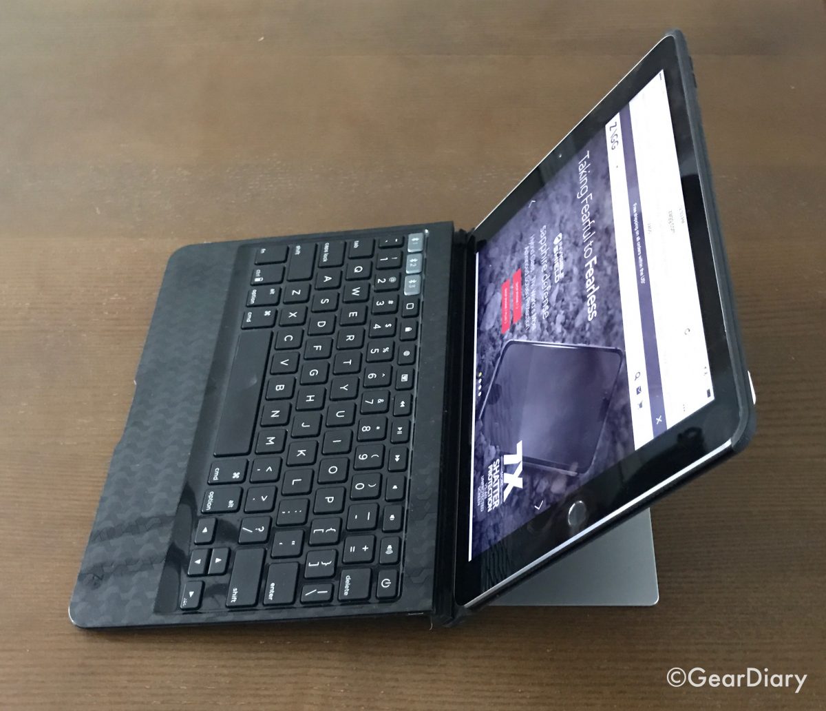 Go Pro with the ZAGG Slim Book Pro Wireless Keyboard and Detachable Case for iPad Pro 9.7”