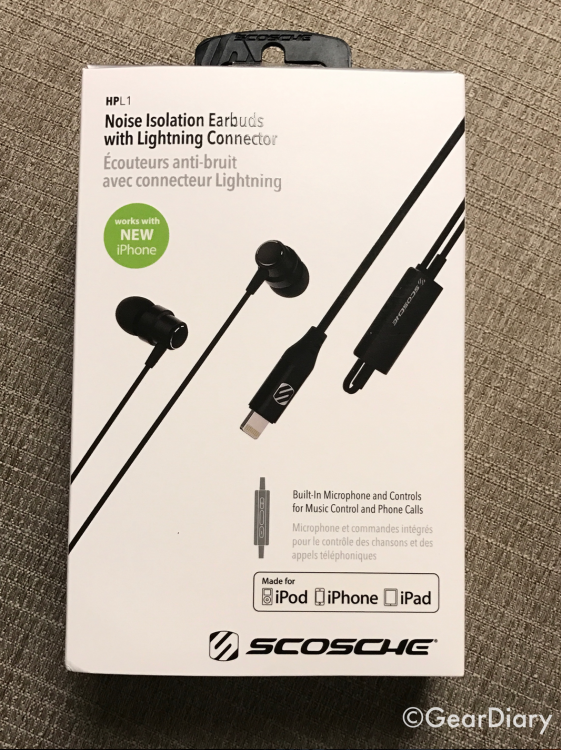 Lightning EarPods No More, Thanks to the Scosche HPL1 iPhone 7 Noise Isolation Earbuds