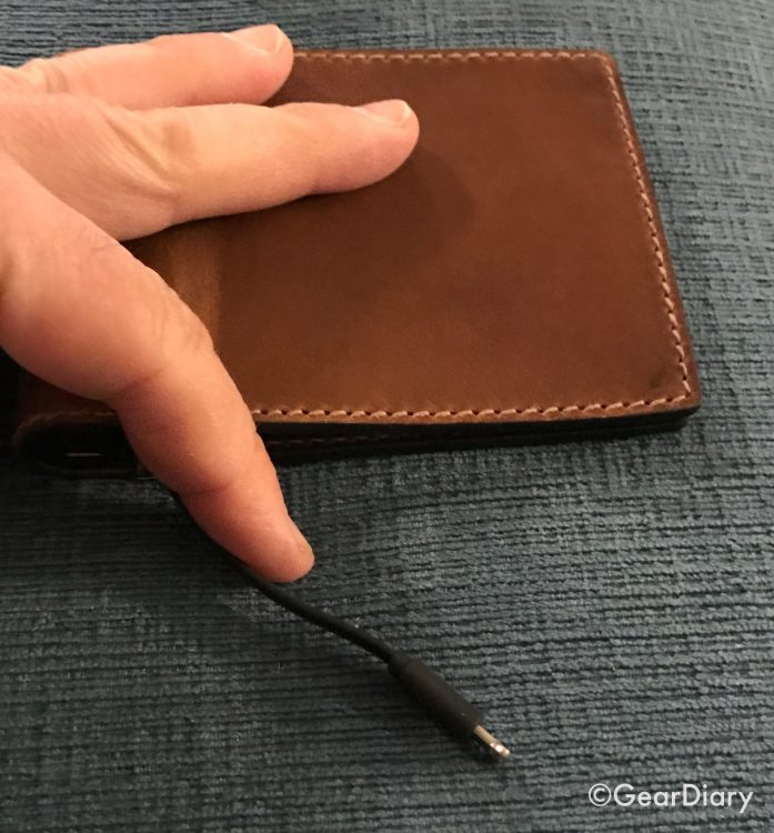 Nomad Leather Battery Wallet Charges Your Phone and Protects Your Info
