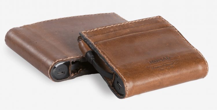 Nomad Leather Battery Wallet Charges Your Phone and Protects Your Info